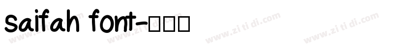 saifah font字体转换